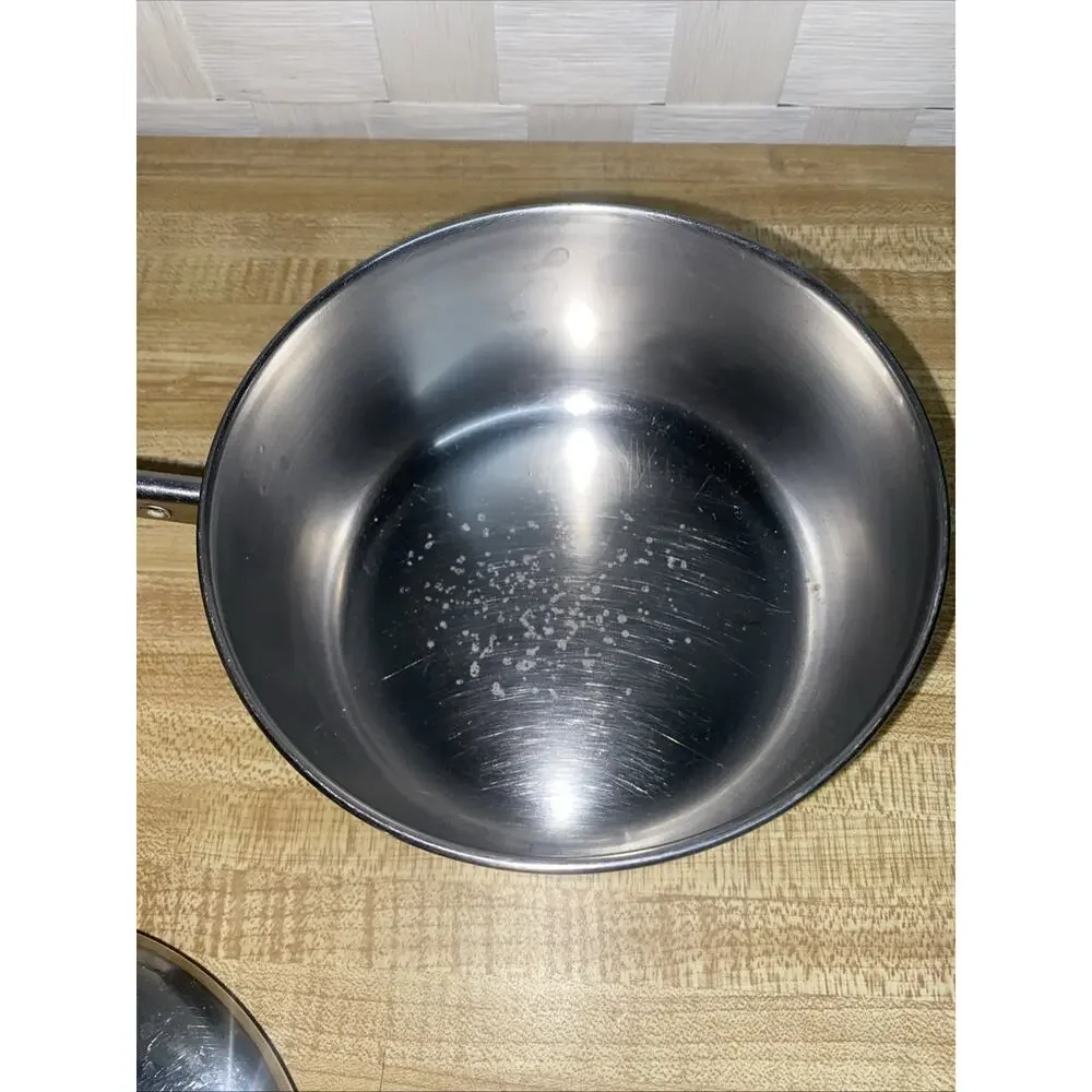 Revere Ware 1 QT Saucepan With Lid, Copper Bottom 1801 Clinton, IlL USA